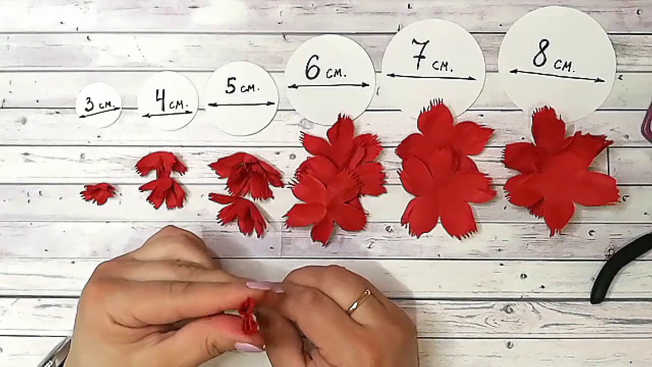 Мастер   класс  'Гвоздика из фоамирана '