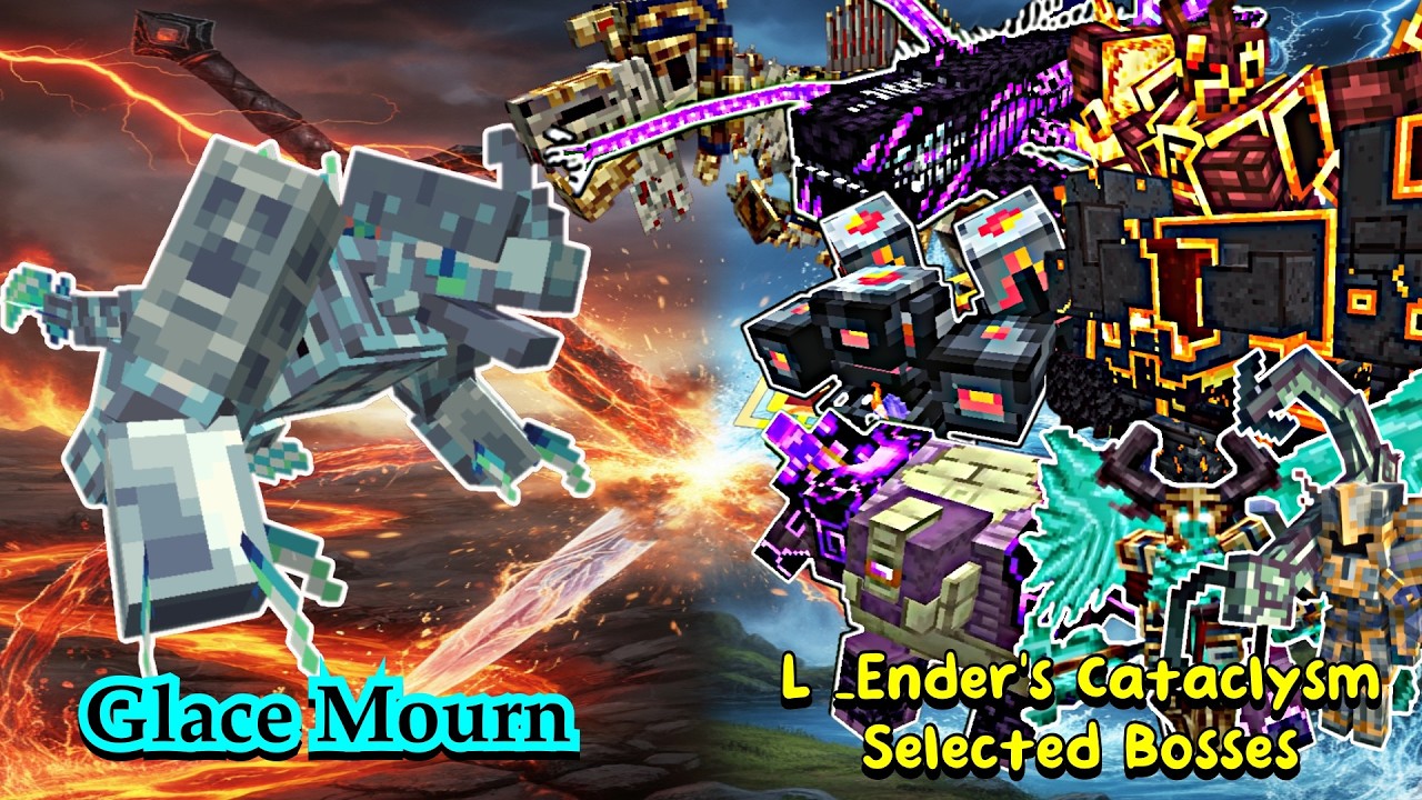 Glace Mourn VS L_Ender 's Cataclysm (Selected Bosses) | Minecraft |Mobs Battle