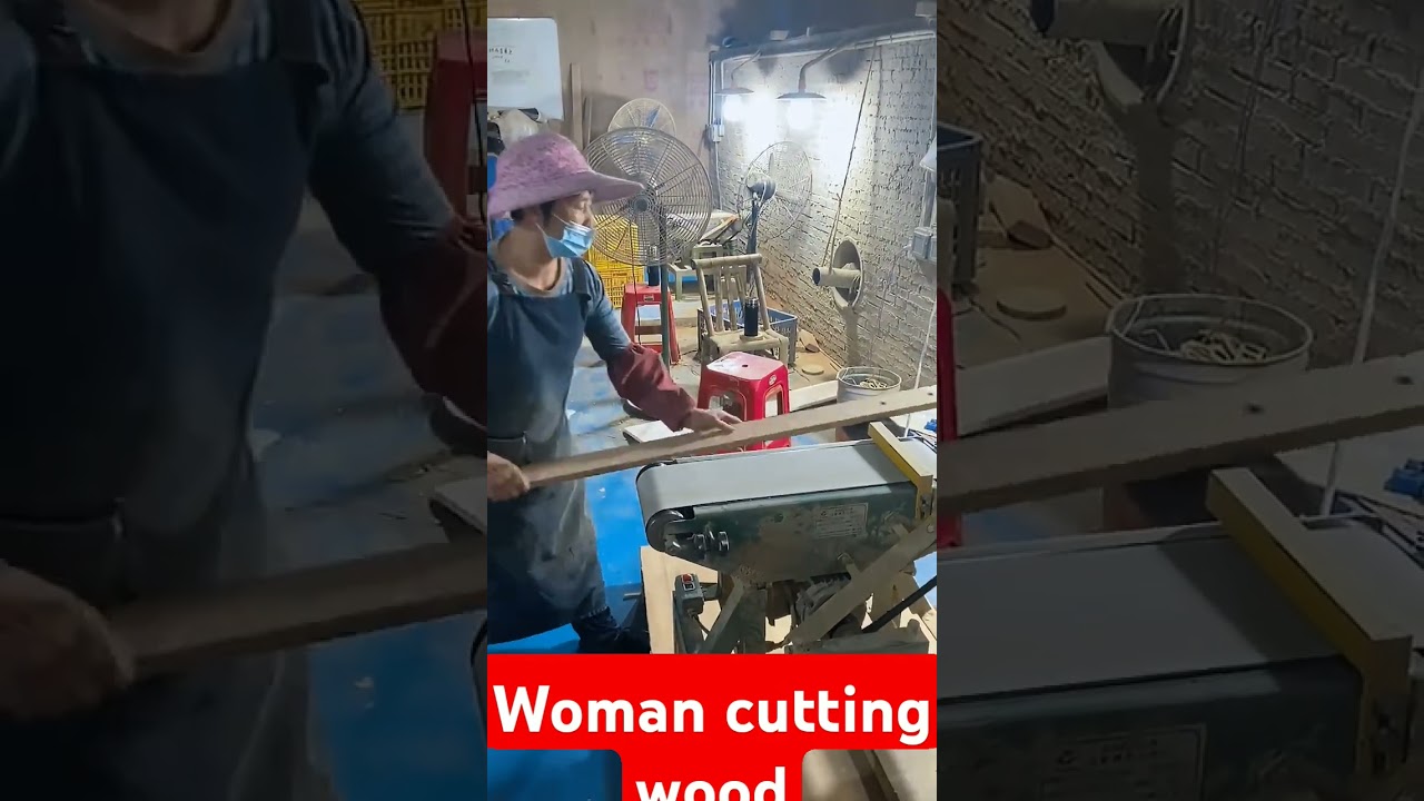 Woman with #wood #woodworld #calmdown #woodlove #woodwork #machine #woodmade #woodworking