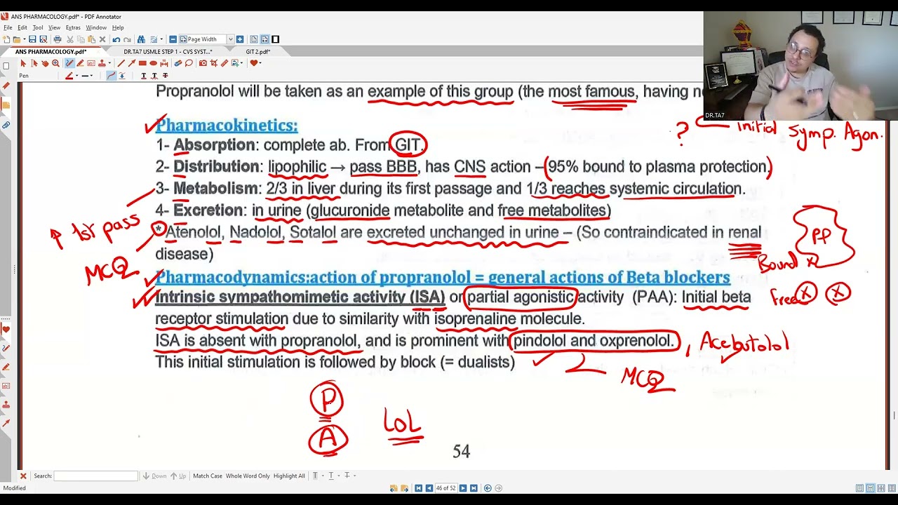 DR.TA7: ANS PHARMA 9 PART 1 (MED SCHOOL NOT USMLE)