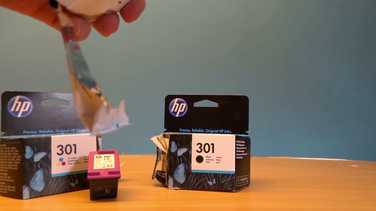 HP inkt 301 black and 301 tri-colour unboxing.