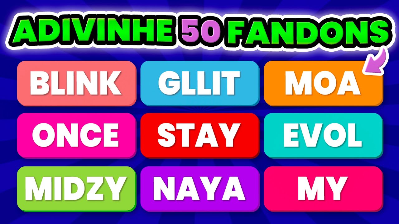 ADIVINHE 50 FANDONS!🔥 | Kpop Quiz - diadekpop