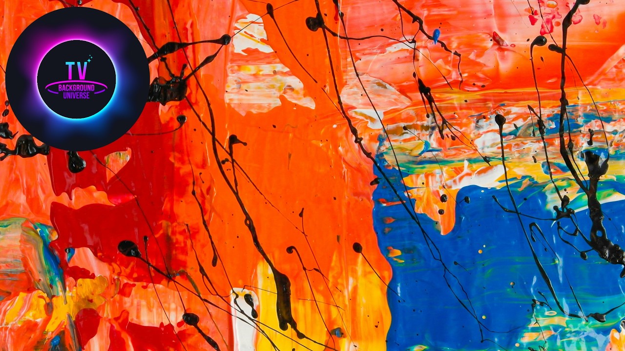 3 Hours Abstract Art TV Background 🎨 | Relaxing Color Flow Ambience in 4K | Modern Art