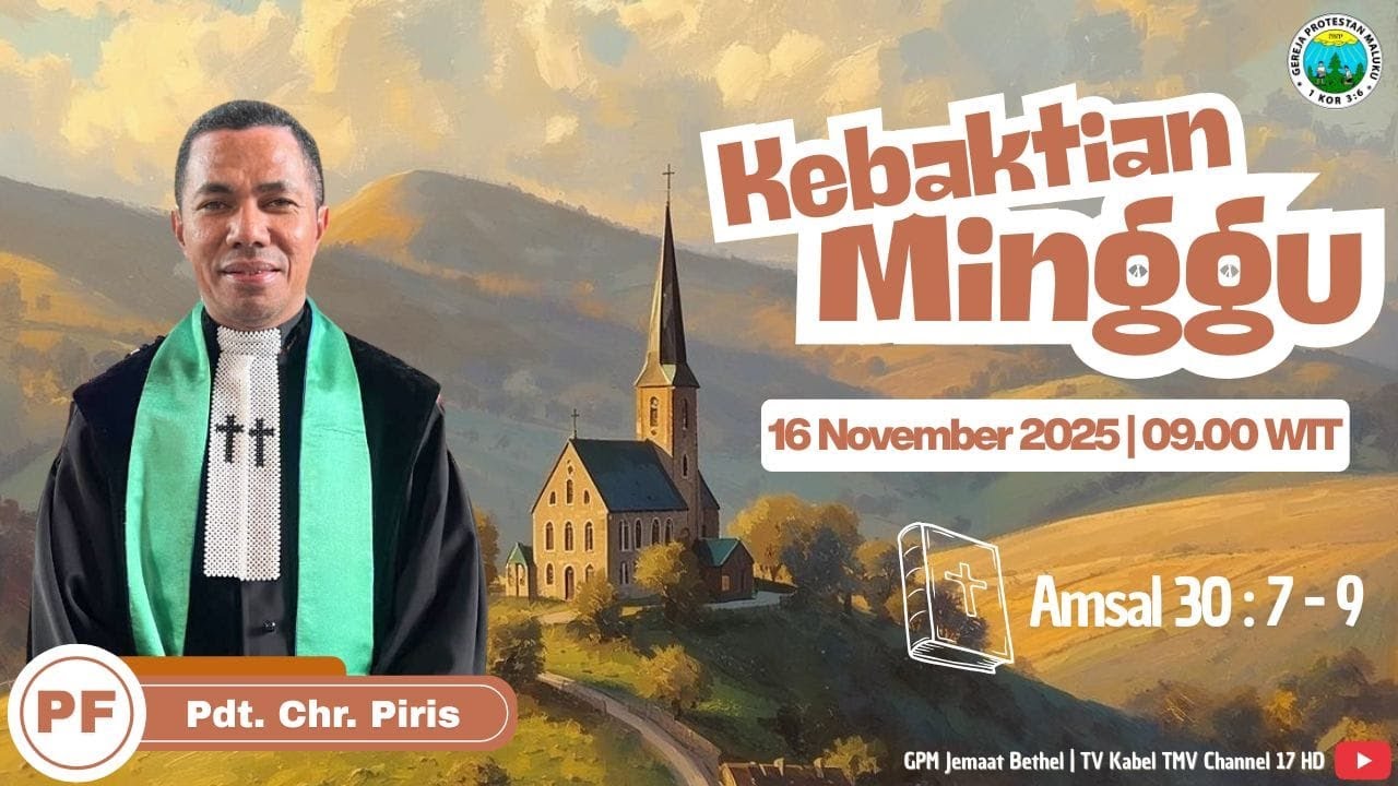 Kebaktian Minggu || Pdt P Chr Piris || Minggu ,16 November 2025, Gereja Joseph Kam
