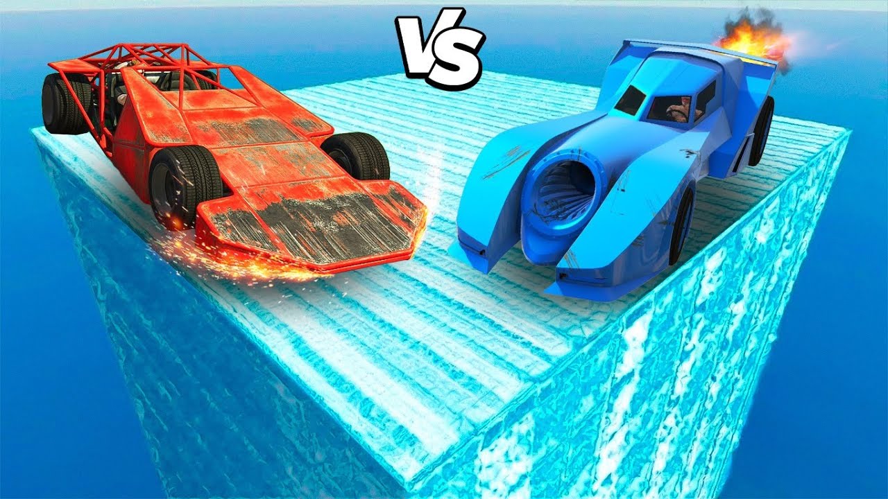 GTA V Online: BATE BATE em uma arena de GELO GIGANTE (ramp buggy vs batmovel)