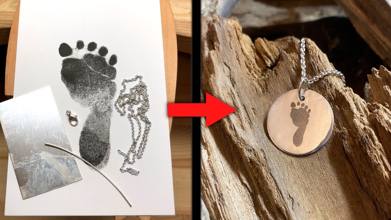 DIY Silver Baby Footprint Necklace | Handcrafted with Love