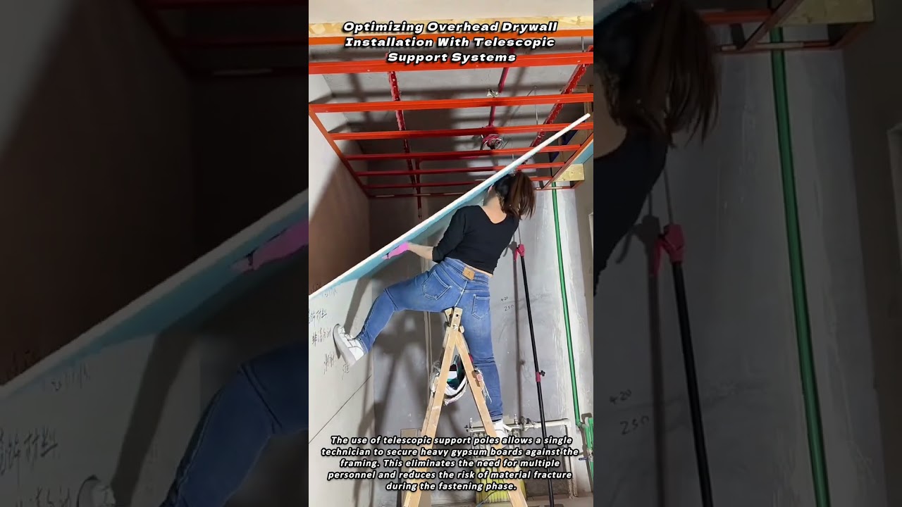 Optimizing Overhead Drywall Installation With Telescopic Support Systems