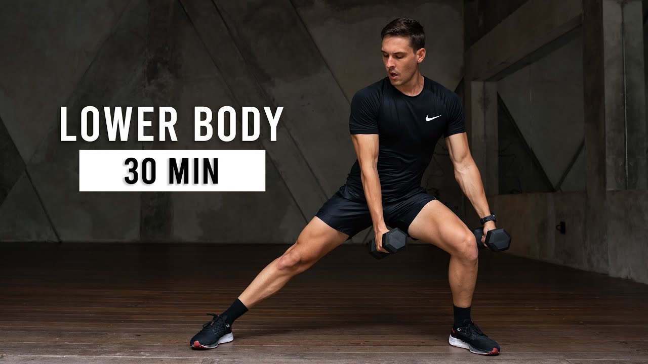 30 Min Lower Body Power | Leg Workout With Dumbbells At Home