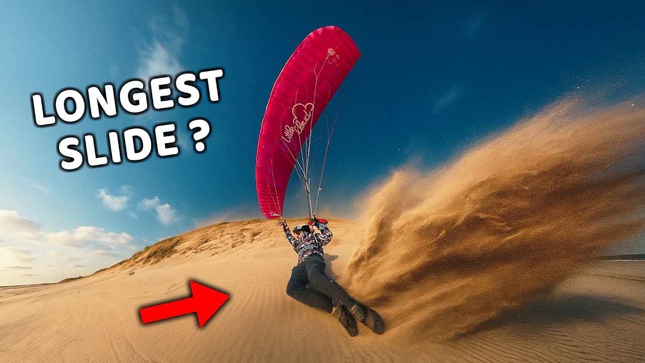 Crazy Paragliding At Sea Level (LONGEST FOOT DRAG)