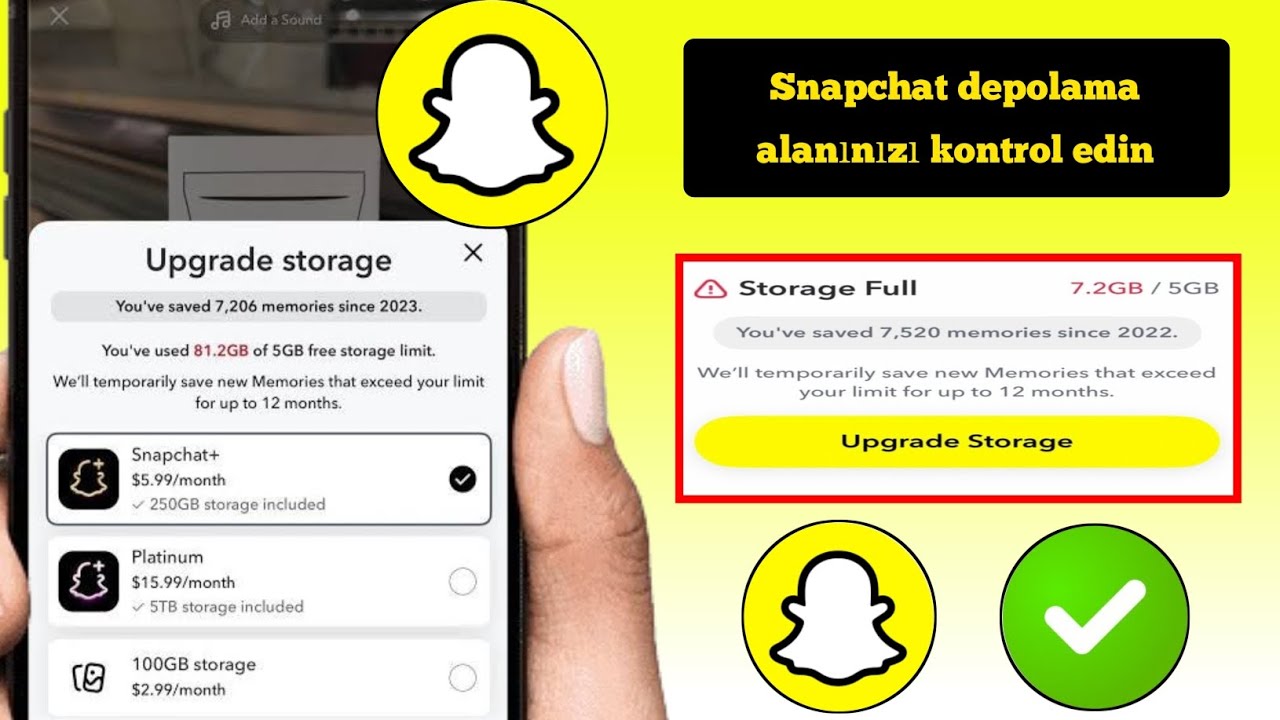 Snapchat Bellek Depolama Alanı Nasıl Kontrol Edilir | Snapchat depolama alanımı nasıl &ouml;ğrenebilirim?