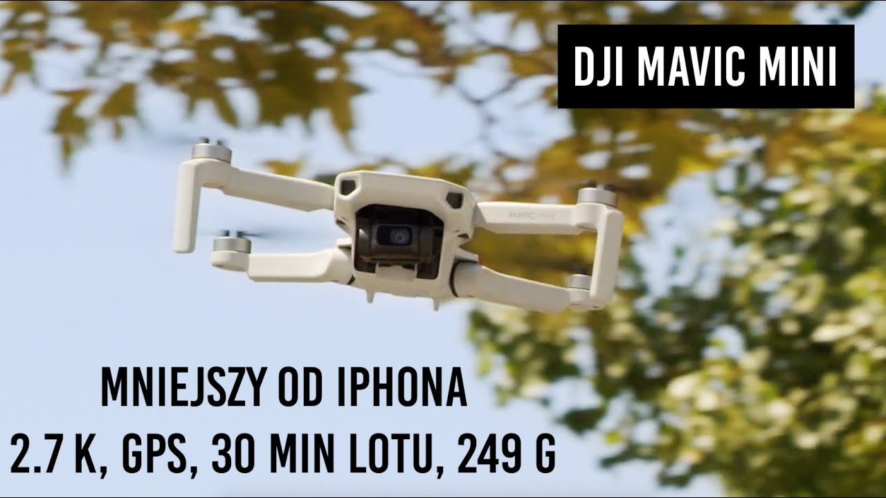 DJI Mavic Mini - Mniejszy od Komórki, GPS, 2.7 K, 30 min Lotu