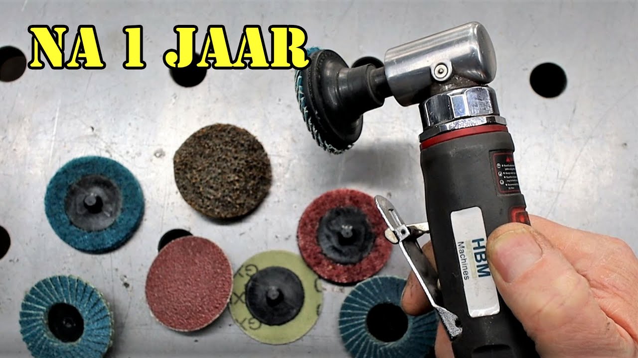 De HBM Profi Pneumatische 50 mm Schuurmachine na een jaar, hoe bevalt hij.