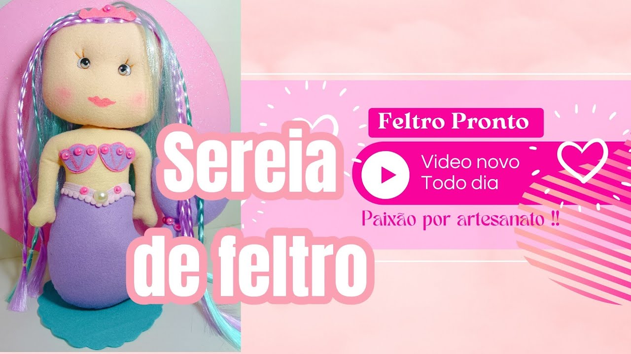 Como fazer sereia de feltro 