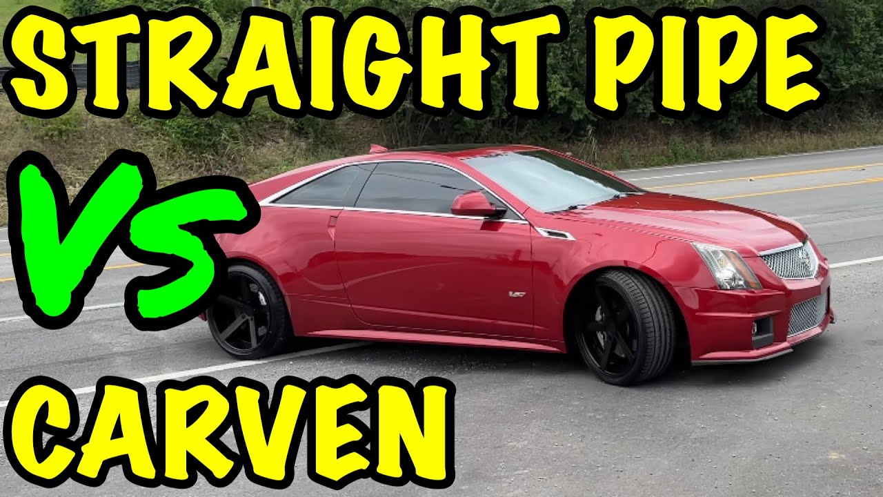 Cadillac CTS-V 6.2L V8: ПРЯМОЙ ВЫХЛОП против CARVEN!
