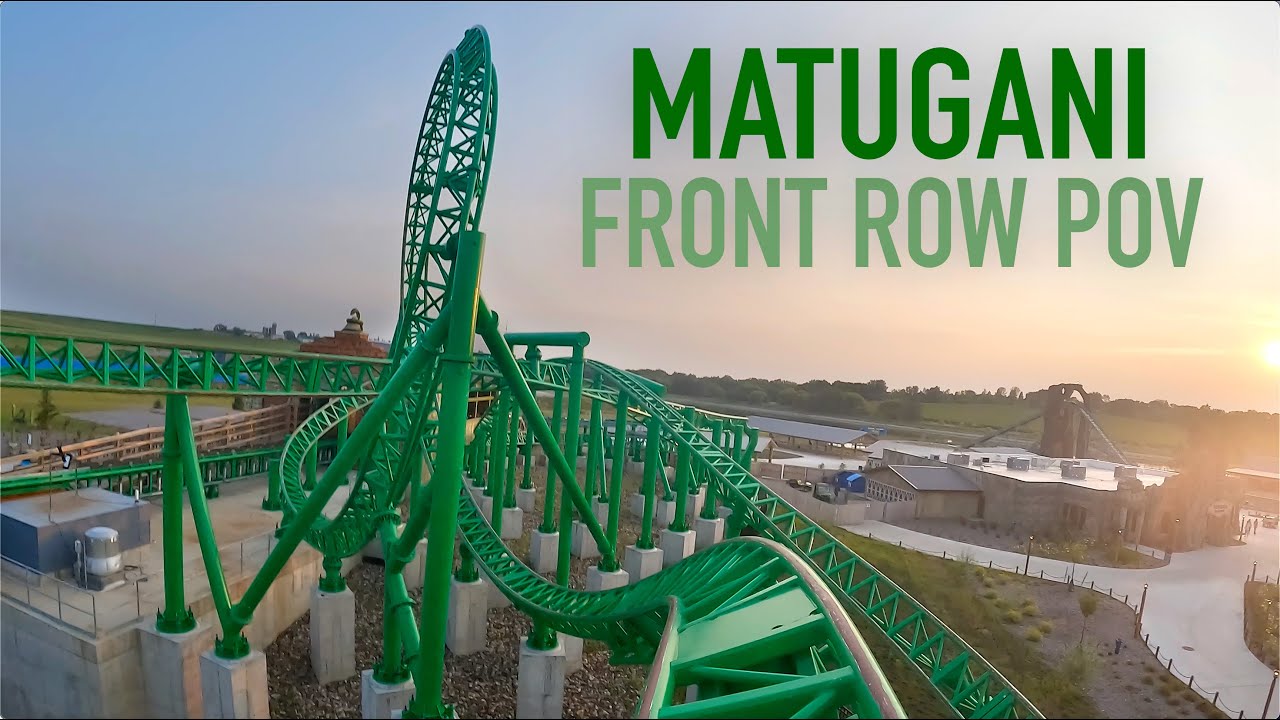 Matugani Front Row POV Lost Island Theme Park Intamin Hydraulic Launch Coaster