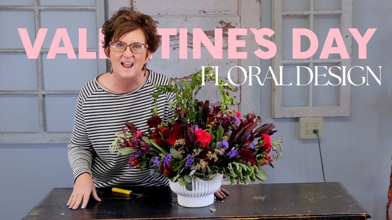 Arranging Pretty Flowers For Valentine's Day!
