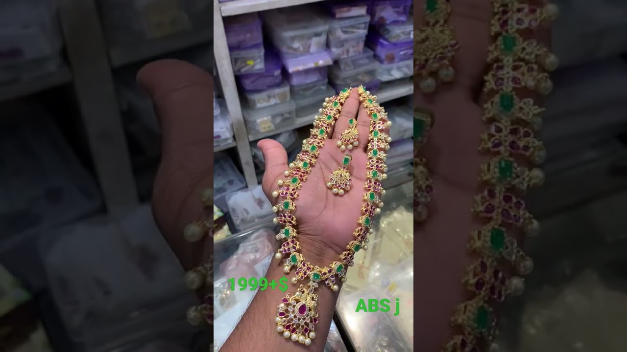 One gram gold emerald, ruby,Cz haram | premium quality gold polish |1gmgoldjewellery | 1999+$ |