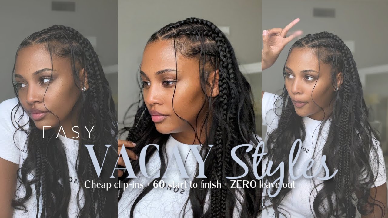 САМАЯ БЫСТРАЯ ПРИЧЕСКА ДЛЯ ОТПУСКА В ПОСЛЕДНЮЮ МИНУТУ | BOHO+ CLIP INS #JAIDANIELLE