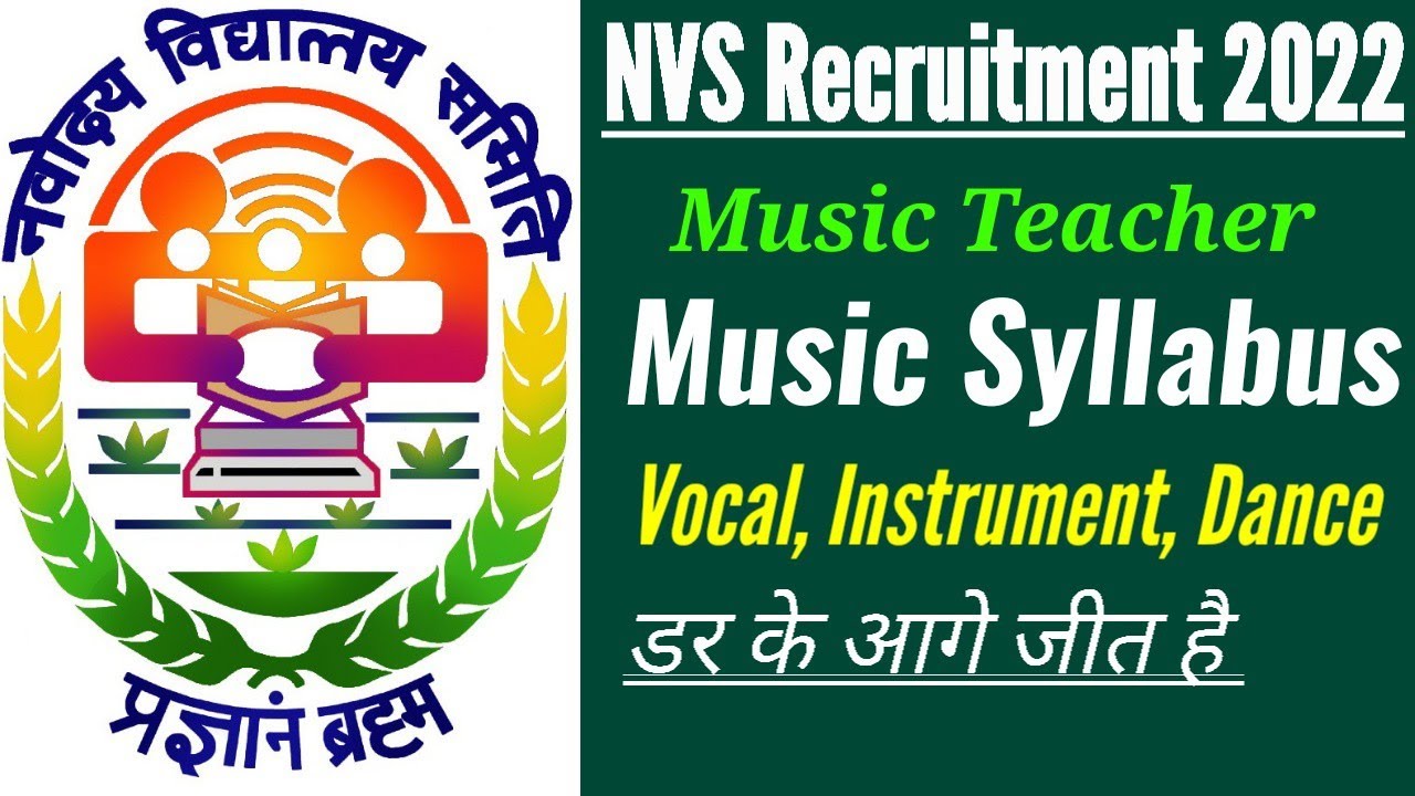 NVS Music Teacher Syllabus  2022