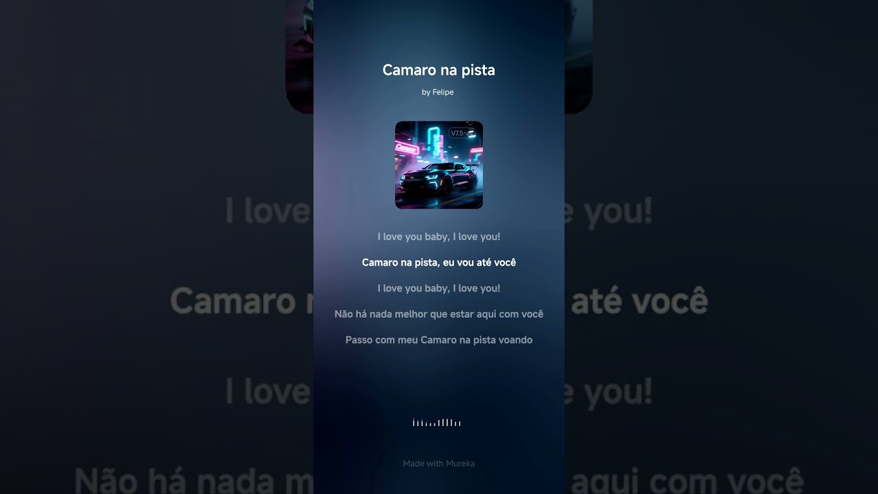 Nova música primeira versão Camaro na pista #mureka