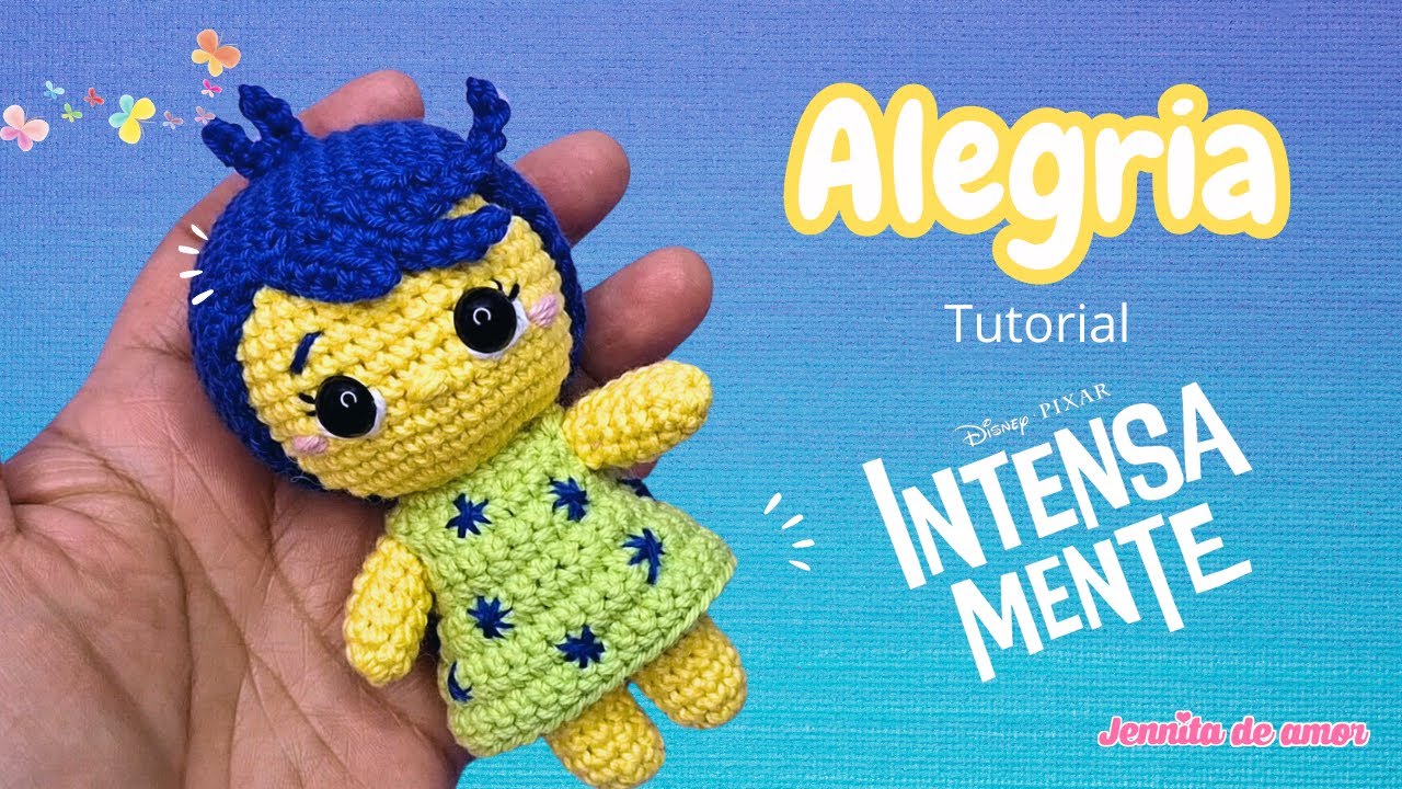 ALEGRIA Llavero- Intensamente- Patrón en video Español e Ingles