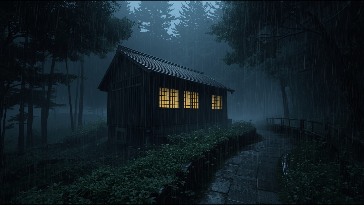 Rainy Forest Night with Distant Thunder – Sleep Better#6ju6