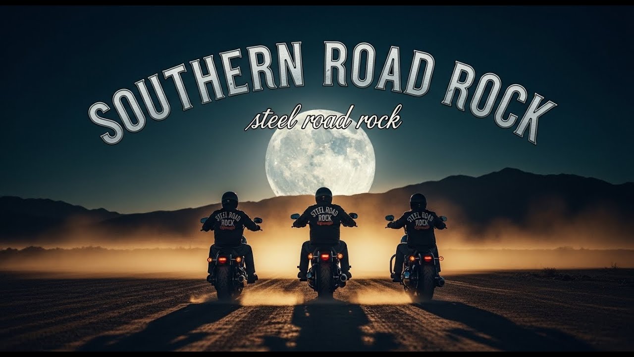 Steel Road Rock – Electric Backroad 🌑⚡ Neon Shadows | Rebels on Wet Steel #SteelRoadRock #CyberRide