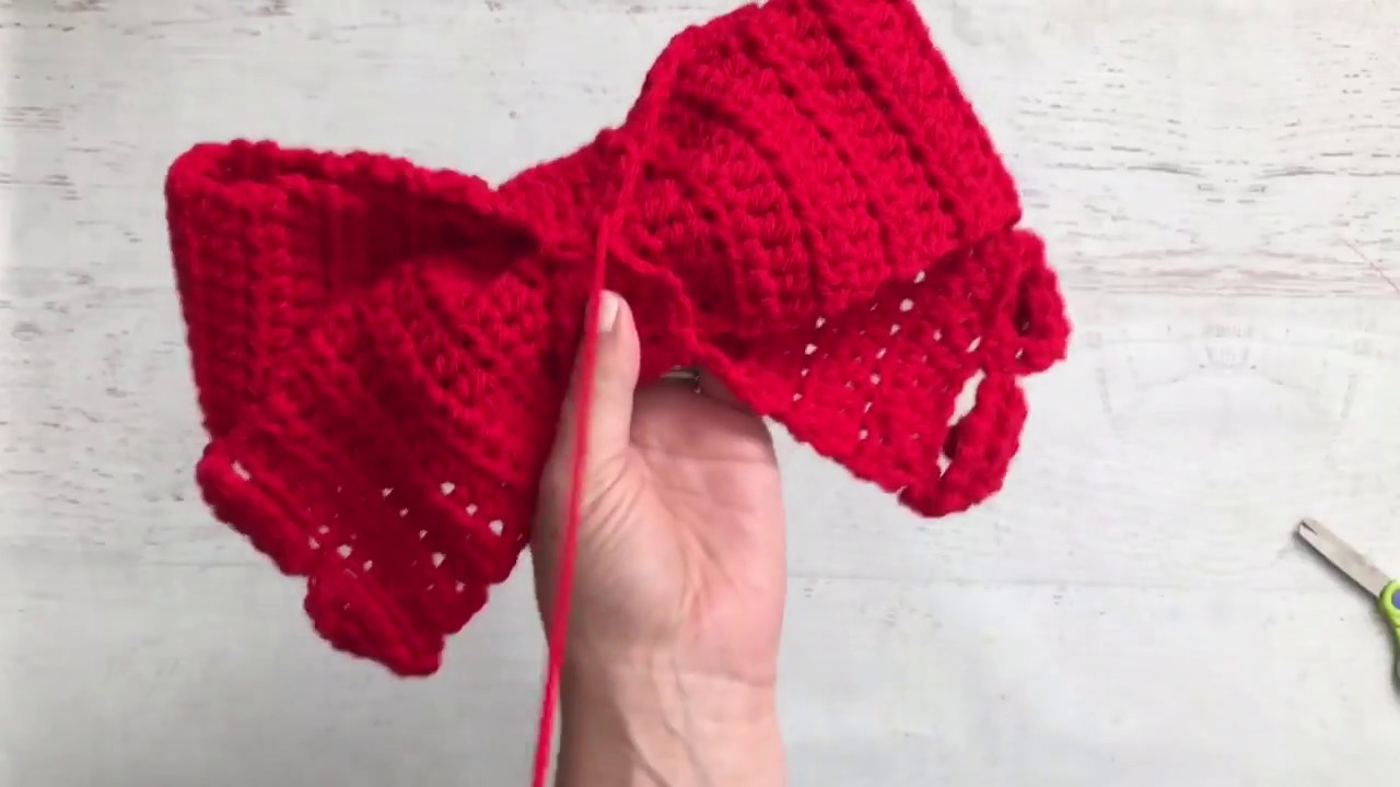 Crochet Pattern: Big Red Bow