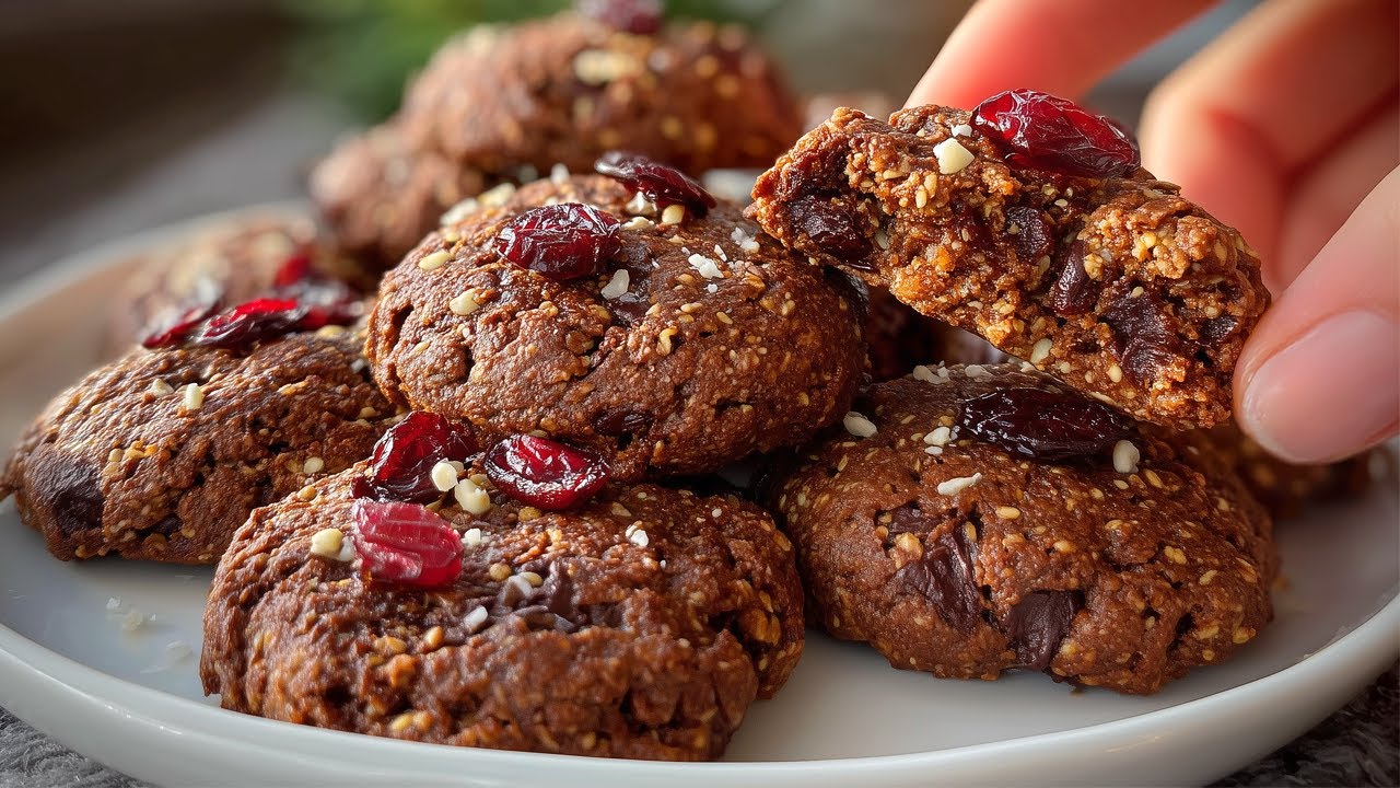 10 Minute Cocoa Oatmeal! One of the most delicious treats  Healthy, sugar free oatmeal cookies!