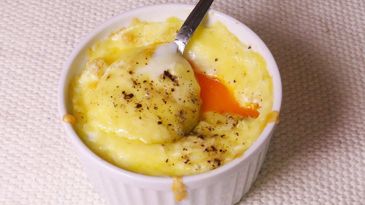 Breakfast in a Ramekin: Baked Eggs with Polenta & Herbed Sausage (Recipe Video)