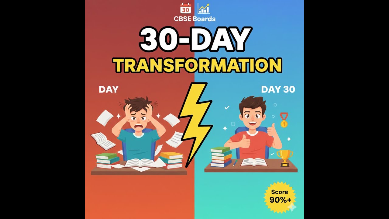 The 30-Day Board Exam Transformation Plan | Score 90%+ in CBSE Boards | Study Strategy 2026