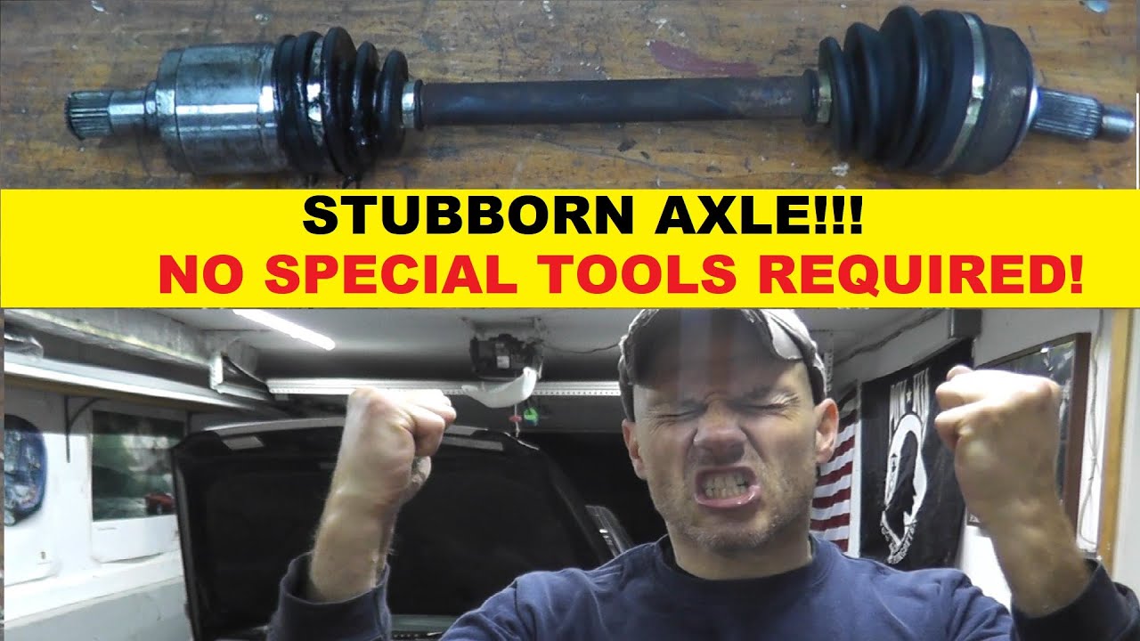 How to Remove a Stuck Axle using VERY Basic Hand Tools | No Axle Puller Required