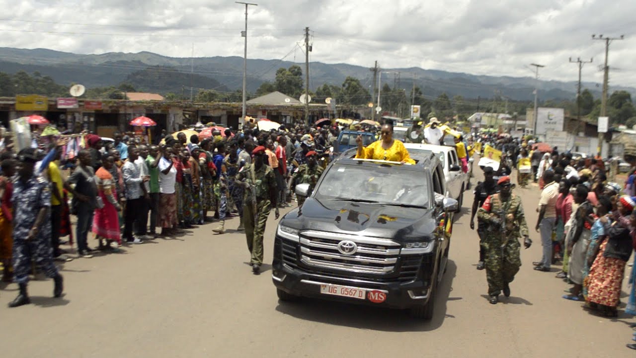 Newly Appointed Minister Sarah Mateke convoy surprised Kisoro District residents.