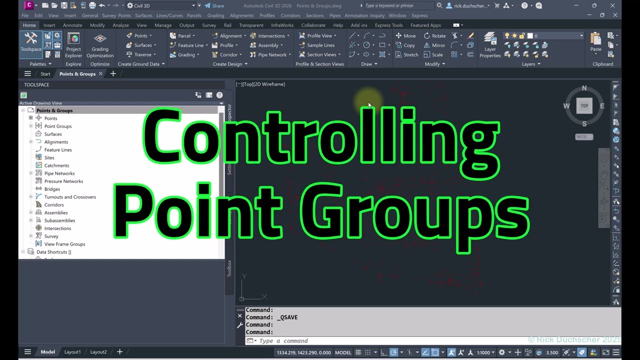 Controlling Point Groups in Civil 3D.
