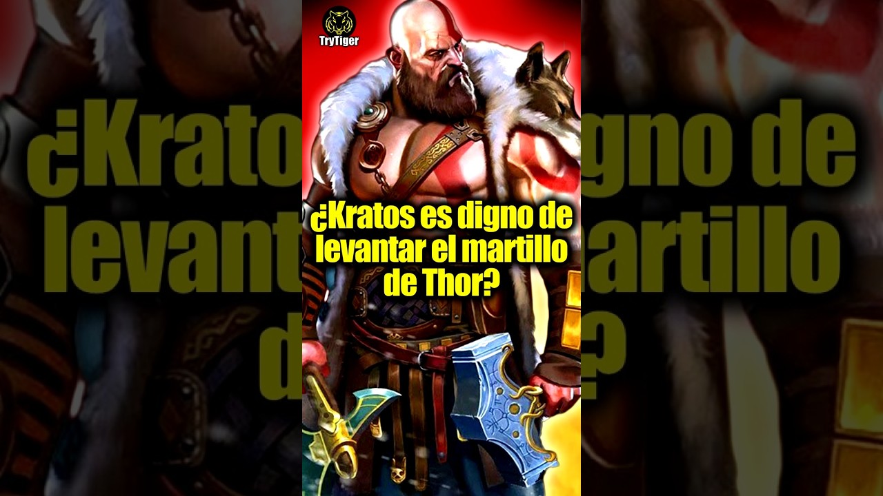 &iquest;Kratos es DIGNO de Levantar el Martillo de Thor (Mj&ouml;lnir)? 🔥 #trytiger #godofwar #kratos