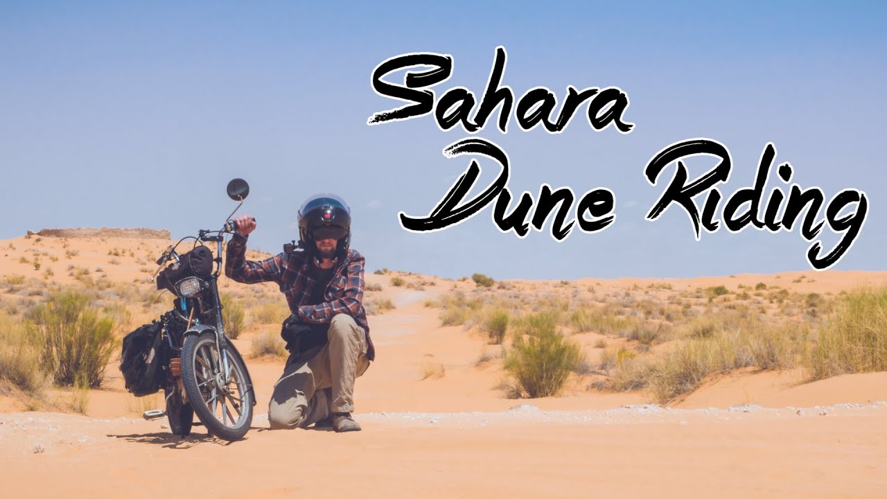 Sand Dune Riding on a 50cc Moped | Puch Maxi Travel in the Sahara