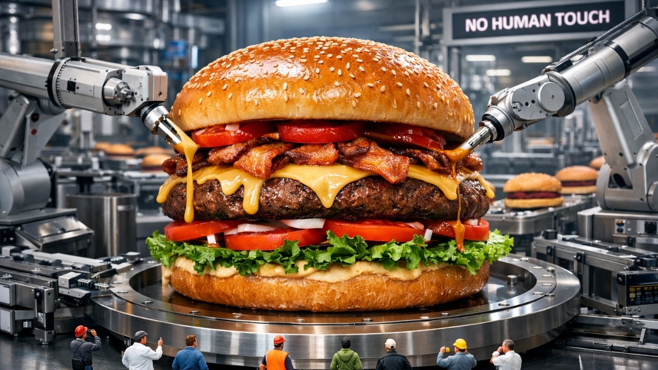 Inside America’s Favorite Burger Factory: How Fast Food Patties, Buns, Sauce & Packaging Are Made
