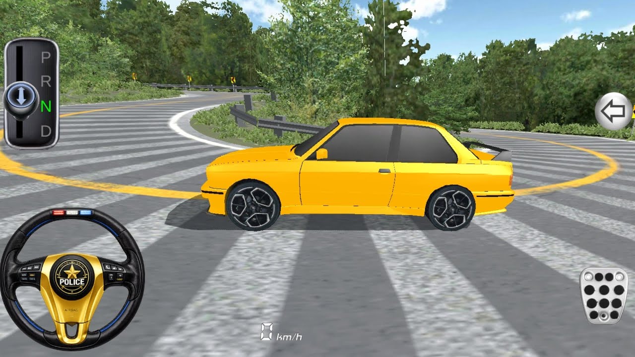 New Yellow BMW M3 Narrow Mounting Road Driving - 3D Driving Class - Android car Games 2026