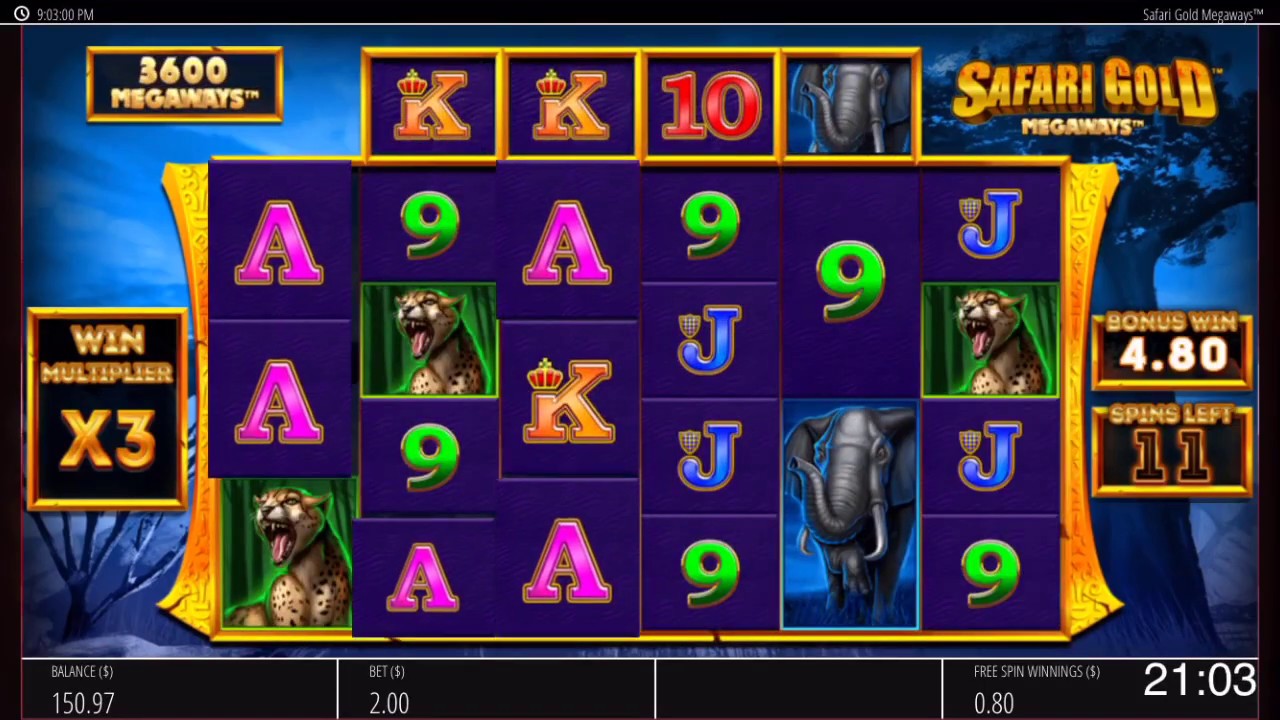 Safari Gold Megaways Slot - Big Win!