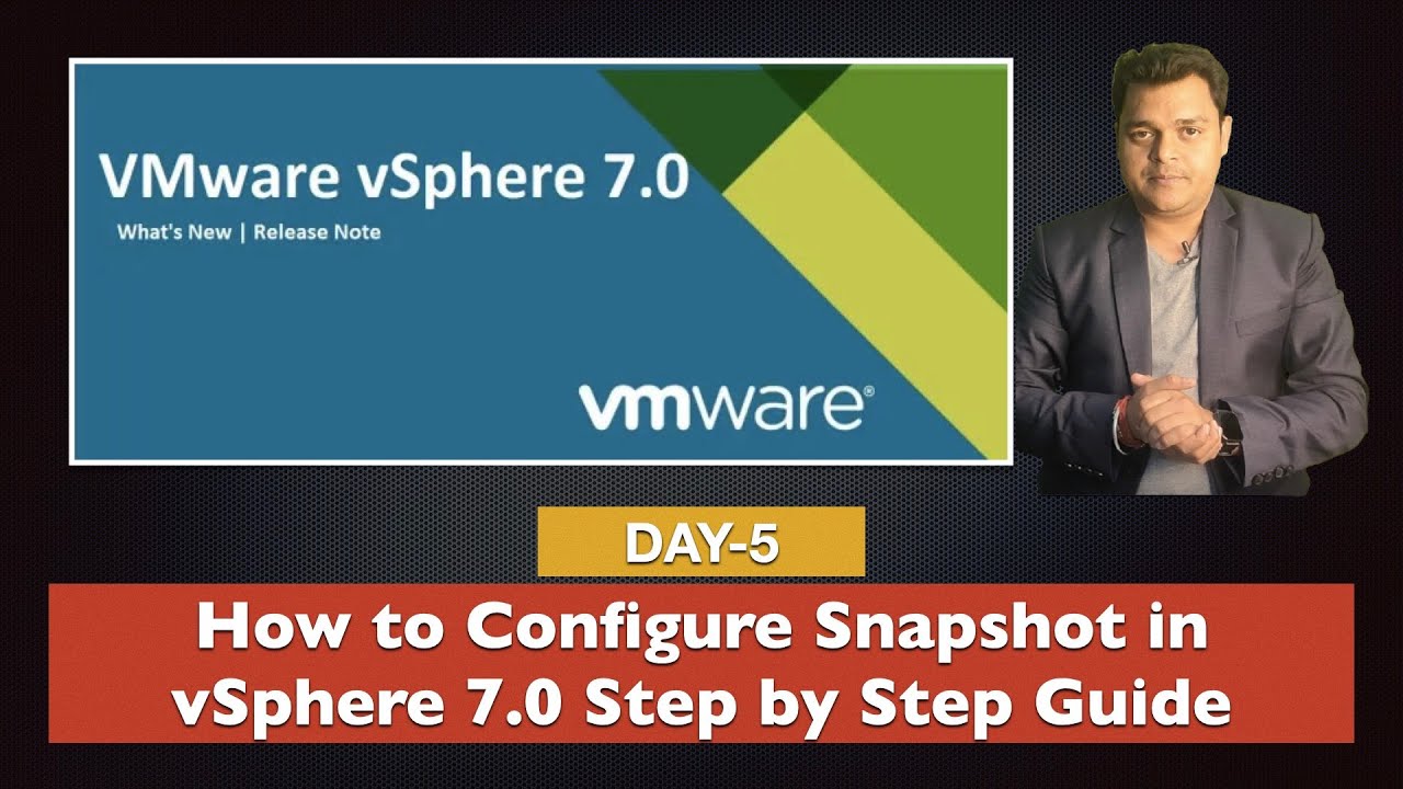 How to configure Snapshot in vSphere 7.0 step by step guide | VMware vSphere 7.0 Certification