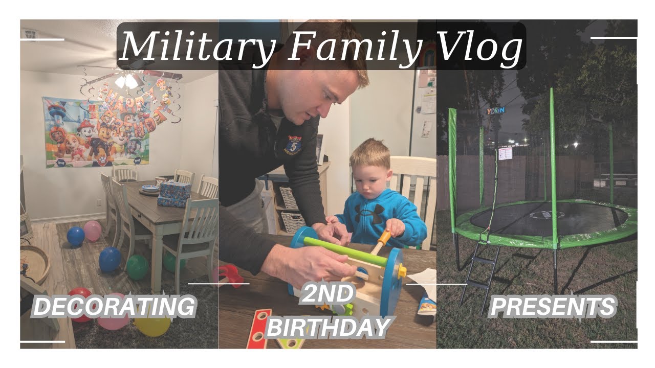 Surprising Our Son with Paw Patrol Birthday & New Trampoline! | Military Family Vlog 117
