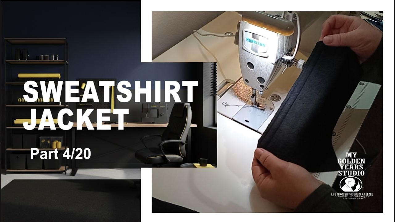 🎥 Sewing the Sleeveless Sweatshirt Jacket 4/20 — Preparing & Topstitching the Pockets