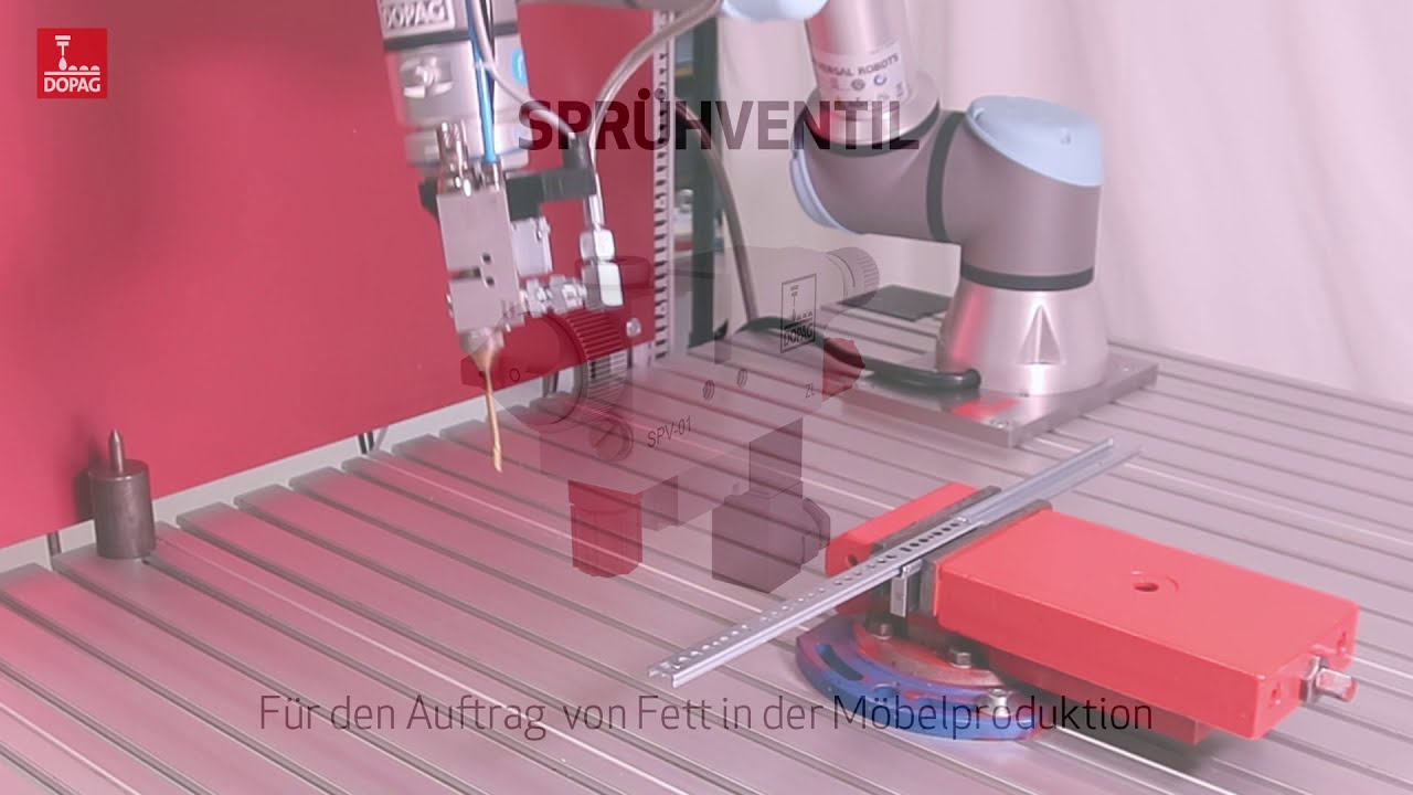 Fett automatisiert spr&uuml;hen in der M&ouml;belproduktion