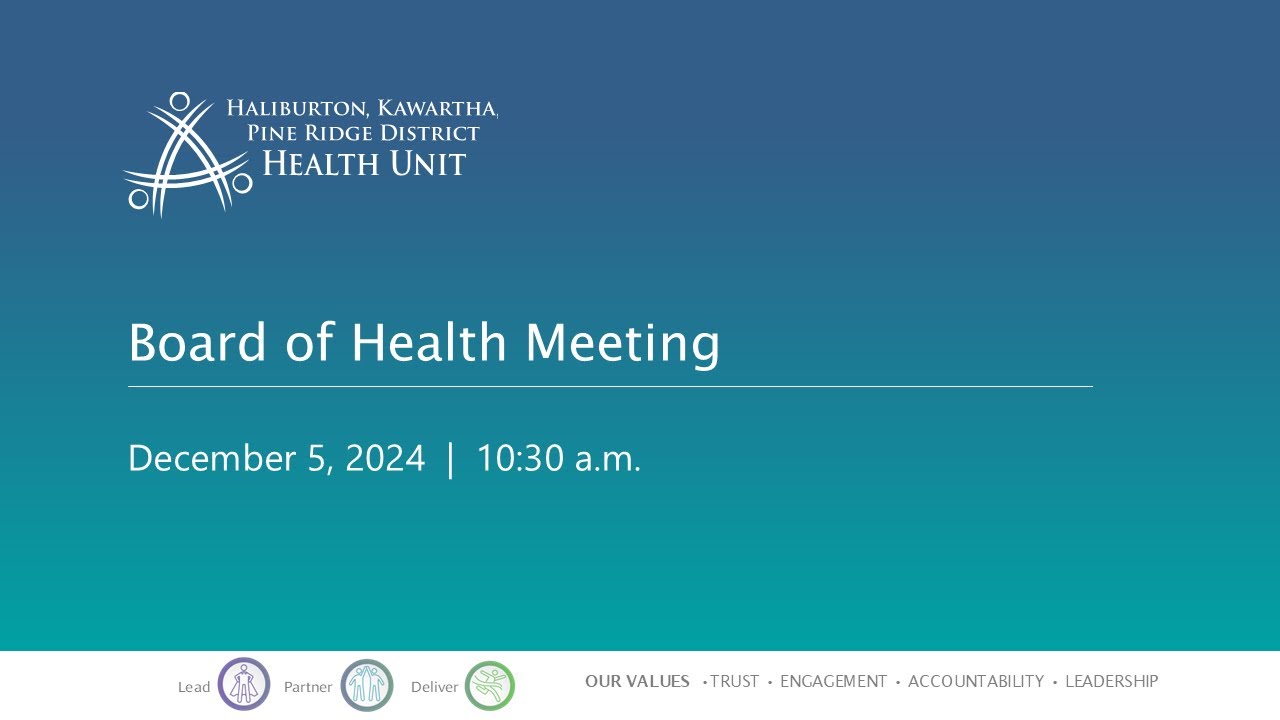 HKPR District Health Unit Board of Health Meeting - December 5, 2024