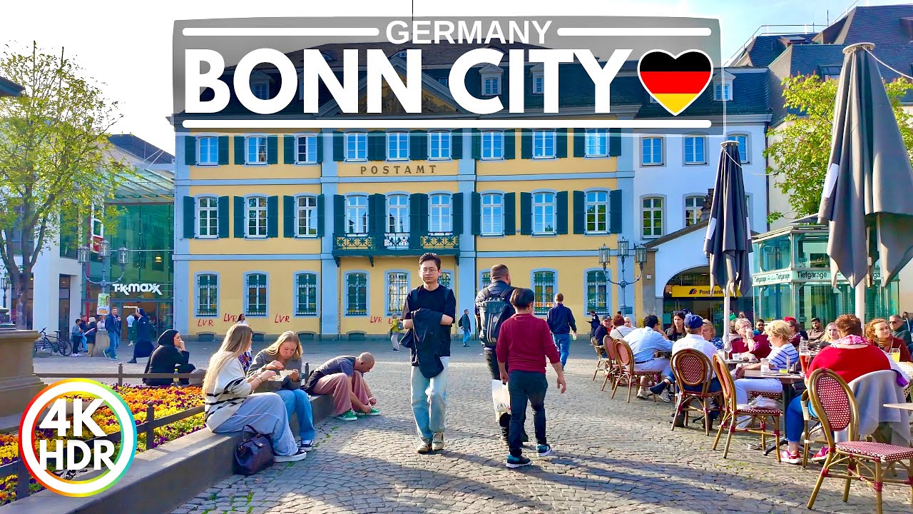 The City of Bonn in Germany, April 2025 - 4K HDR 60 FPS Walking Tour