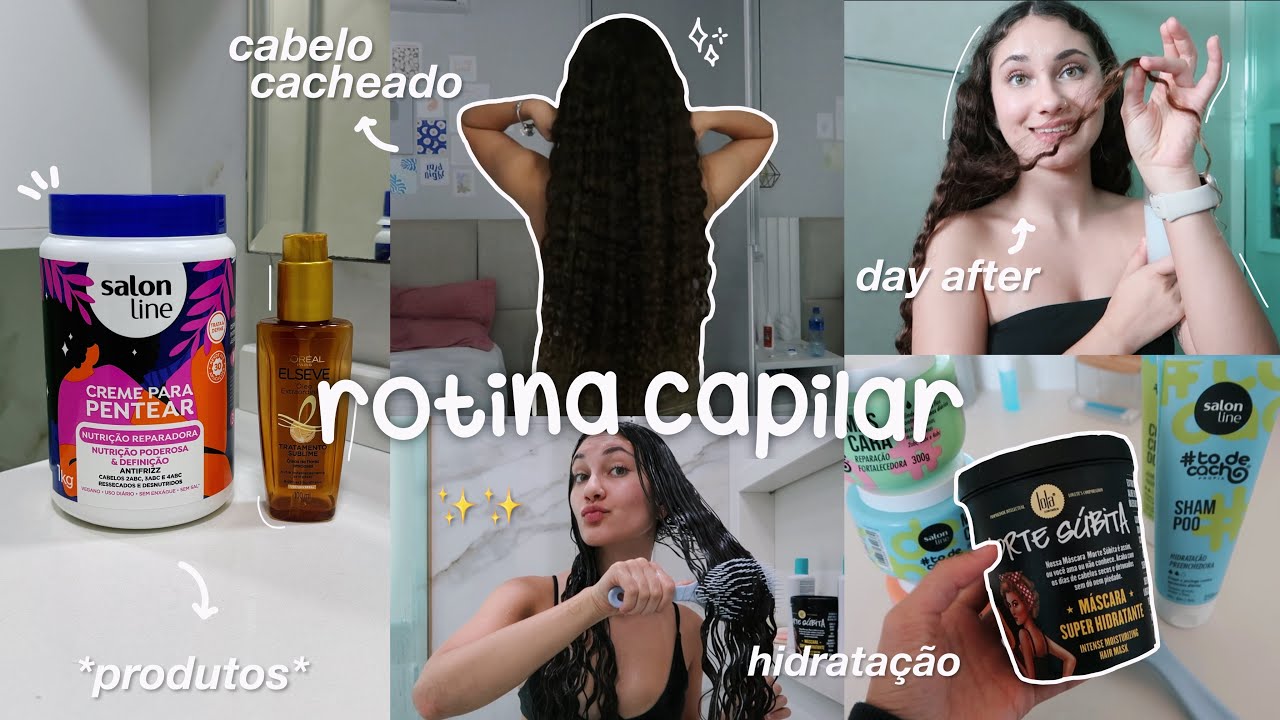 rotina capilar🎀 (hidratação, finalização, day after)