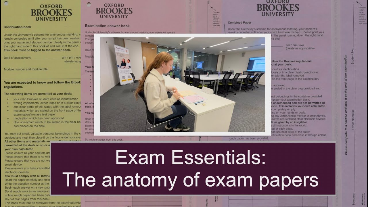 Exam essentials: Anatomy of an exam paper