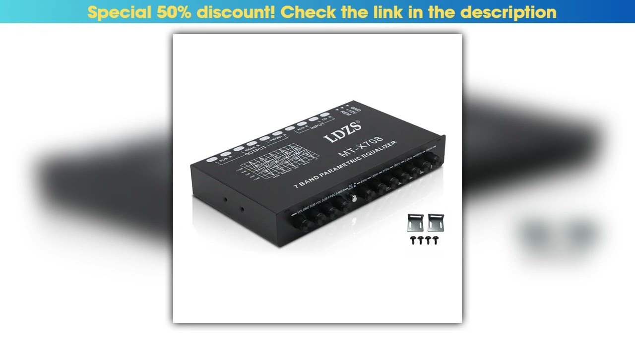 Professional 7 Band Car Equalizer Multifunctional Car Audio EQ Tuning Crossover Amplifier
