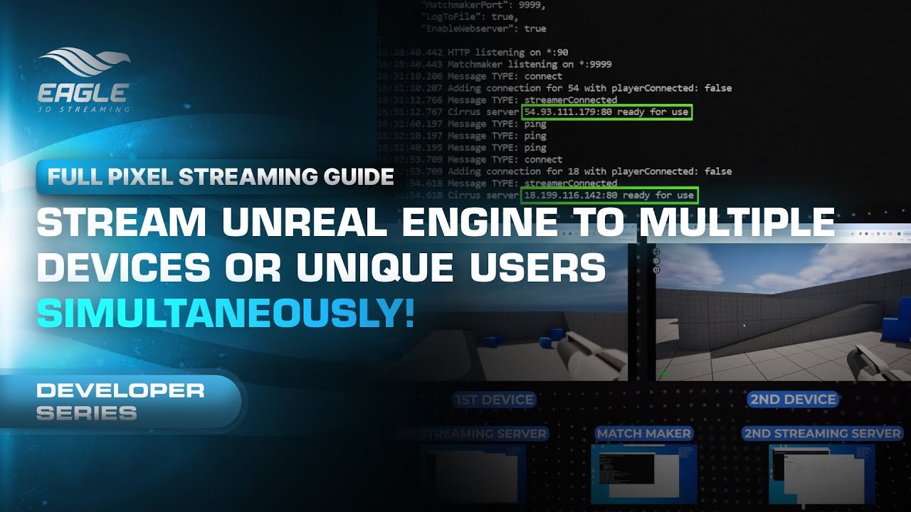 Learn Epic’s Pixel Streaming: Shared Sessions & Unique Sessions via Matchmaker (UE 5.4) #epicgames