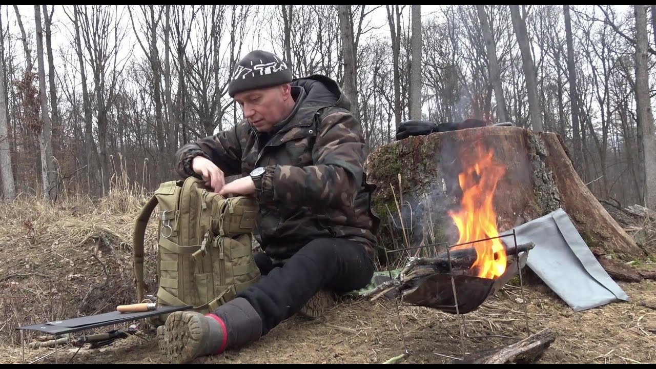 Les, pečená slanina, relax.